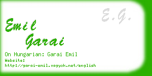 emil garai business card